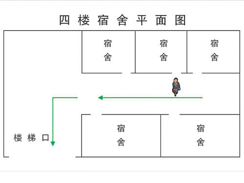 四樓宿舍平面圖-東莞吹塑